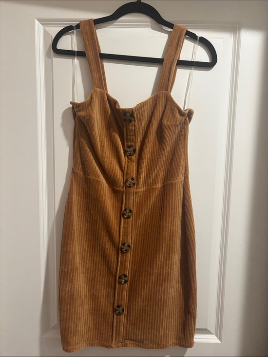 Dresses & Skirts - Corduroy Button-Front Dress in Camel